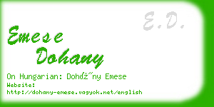 emese dohany business card